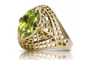 Ring Vintage Handwerk Gelber Peridot 14 Karat Gelbgold vrc030y